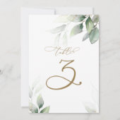 ユーカリ緑結婚学表3の表番号 招待状 (裏面)