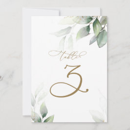 ユーカリ緑結婚学表3の表番号 招待状