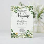 ユーカリ緑結婚式招待状 招待状 (スタンド正面)