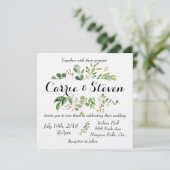 ユーカリ緑結婚式招待状 招待状 (スタンド正面)