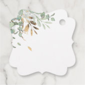 ユーカリ緑結婚気球ありがとう フェイバータグ (裏面)