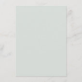 ユーカリ緑結婚線幾何学詳細 エンクロージャーカード (裏面)