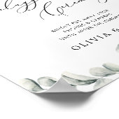 ユーカリ緑結婚草の植栽の儀式 ポスター (角)