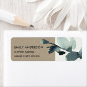 ユーカリ緑色クラフト茎葉分岐水彩 ラベル