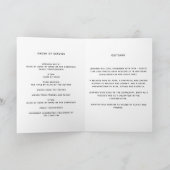 ユーカリ緑色写真葬エレガント用プログラム サンキューカード (内部)