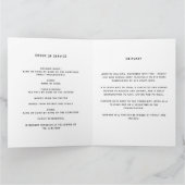 ユーカリ緑色写真葬エレガント用プログラム サンキューカード (内部)