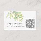 ユーカリ緑色水結婚色登録簿 エンクロージャーカード (裏面)