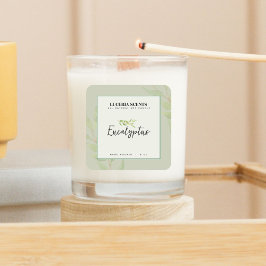 ユーカリ緑色製品ラベルシール スクエアシール