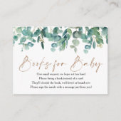 ユーカリ緑色赤ちゃんシャワーベビー エンクロージャーカード (正面)