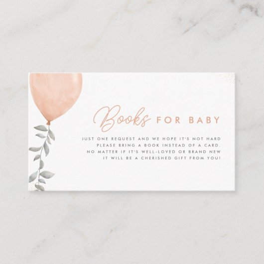 ユーカリ緑色風船ベビー エンクロージャーカード (正面)