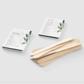 ユーカリ緑金ゴールド葉結婚式 プログラム ハンドファン (組立なし)