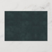 ユーカリ緑金箔葉結婚式RSVP E エンクロージャーカード (裏面)