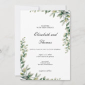 ユーカリ緑離れの結婚式 招待状 (正面)