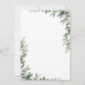 ユーカリ緑離れの結婚式 招待状 (裏面)