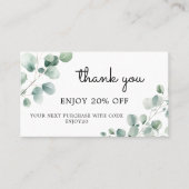 ユーカリ緑離れ 割引カード (正面)