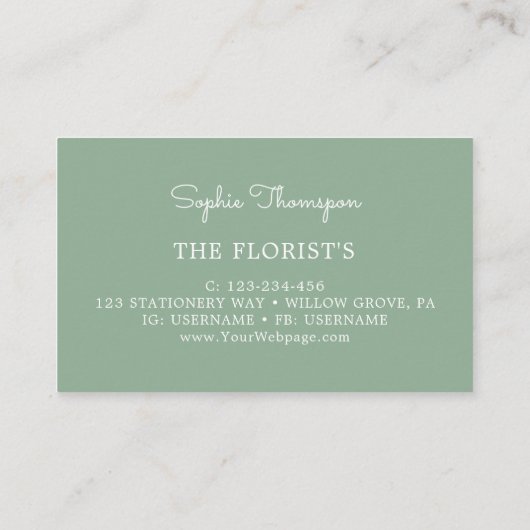 ユーカリ緑離れ 名刺 (裏面)