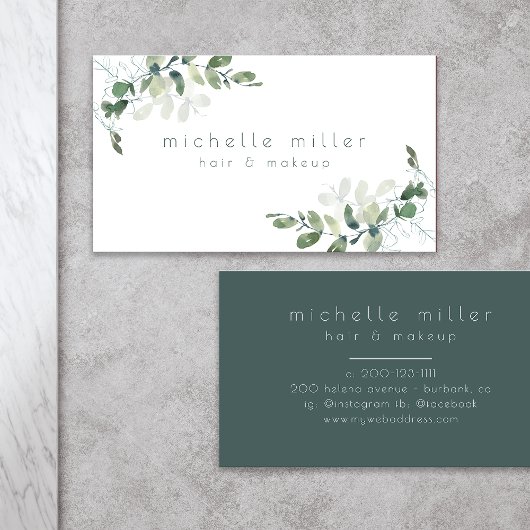 ユーカリ緑 名刺