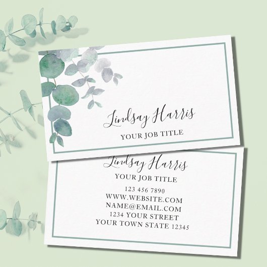 ユーカリ緑 名刺