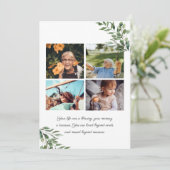 ユーカリ緑 |葬儀プログラム 招待状 (スタンド正面)