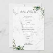 ユーカリ緑 |葬儀プログラム 招待状 (裏面)