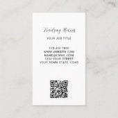 ユーカリ緑QRコード 名刺 (裏面)