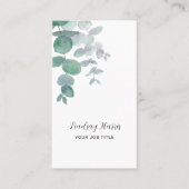 ユーカリ緑QRコード 名刺 (正面)