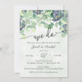 ユーカリ緑WE DOフローラリハーサルディナー 招待状 (正面)