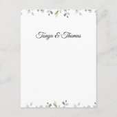 ユーカリ縁どグリーブ結婚ラック詳細 エンクロージャーカード (裏面)