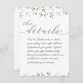 ユーカリ縁どグリー結婚シルバー詳細 エンクロージャーカード (正面/裏面)