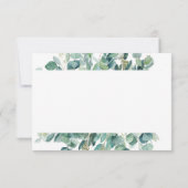 ユーカリ縁どラパーソナライズされたイン ノートカード (裏面)