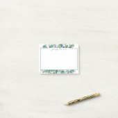 ユーカリ縁どラパーソナライズされたイン ポストイット (デスク上)