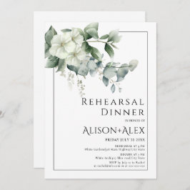 ユーカリ縁ど花結婚のリハのディナー 招待状
