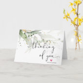 ユーカリ考えるズ·オブ·ユー勇気付けられる悔やみや弔慰 カード (黄色い花)