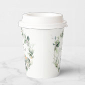 ユーカリ聖体緑色かわいいゾウの赤ちゃんシャワー 紙コップ (右)