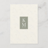 ユーカリ色トーン結婚ズ詳細Grn ID901 エンクロージャーカード (裏面)