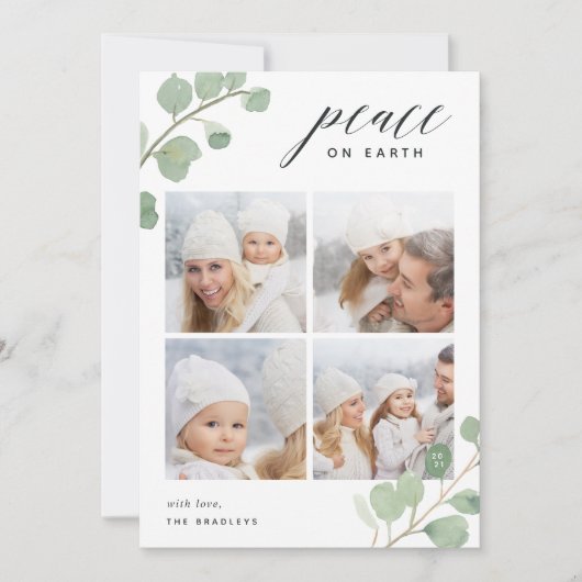 ユーカリ色彩の鮮やかプトゥス |写真コラージュカード シーズンカード (正面)