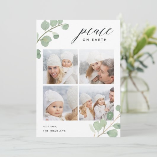 ユーカリ色彩の鮮やかプトゥス |写真コラージュカード シーズンカード (スタンド正面)