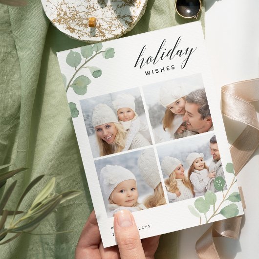 ユーカリ色彩の鮮やかプトゥス |写真コラージュカード シーズンカード