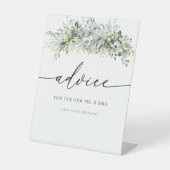 ユーカリ花のアドバイスサイン 台座サイン (正面)