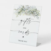 ユーカリ花のギフトとカードのサイン 台座サイン (正面)