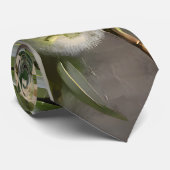 ユーカリ花の水彩バレンタインデー ネクタイ (ロール)