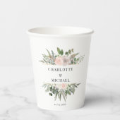 ユーカリ花の結婚式 紙コップ (裏面)