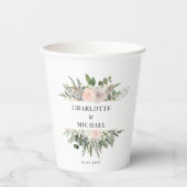 ユーカリ花の結婚式 紙コップ (正面)