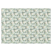 ユーカリ花グリーンホワイトファブリックテーブルクロス テーブルクロス (正面(横))