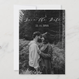 ユーカリ葉の写真結婚式の日付を保存 セーブザデート