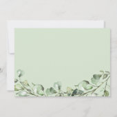 ユーカリ葉の幾何学日付の変更 セーブザデート (裏面)