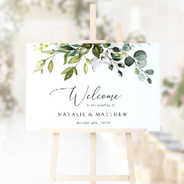 ユーカリ葉の結婚歓迎 ポスター