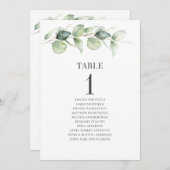 ユーカリ葉の表結婚番席 招待状 (正面/裏面)