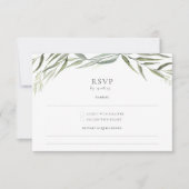 ユーカリ葉ガムグ結婚リー 出欠カード (正面)