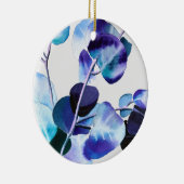 ユーカリ葉ガム水彩画 セラミックオーナメント (右)